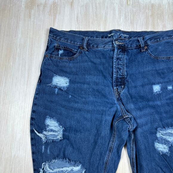 Old Navy High Rise Slouchy Straight Distressed Casual Denim Jeans Plus Size 18 - Picture 2 of 15